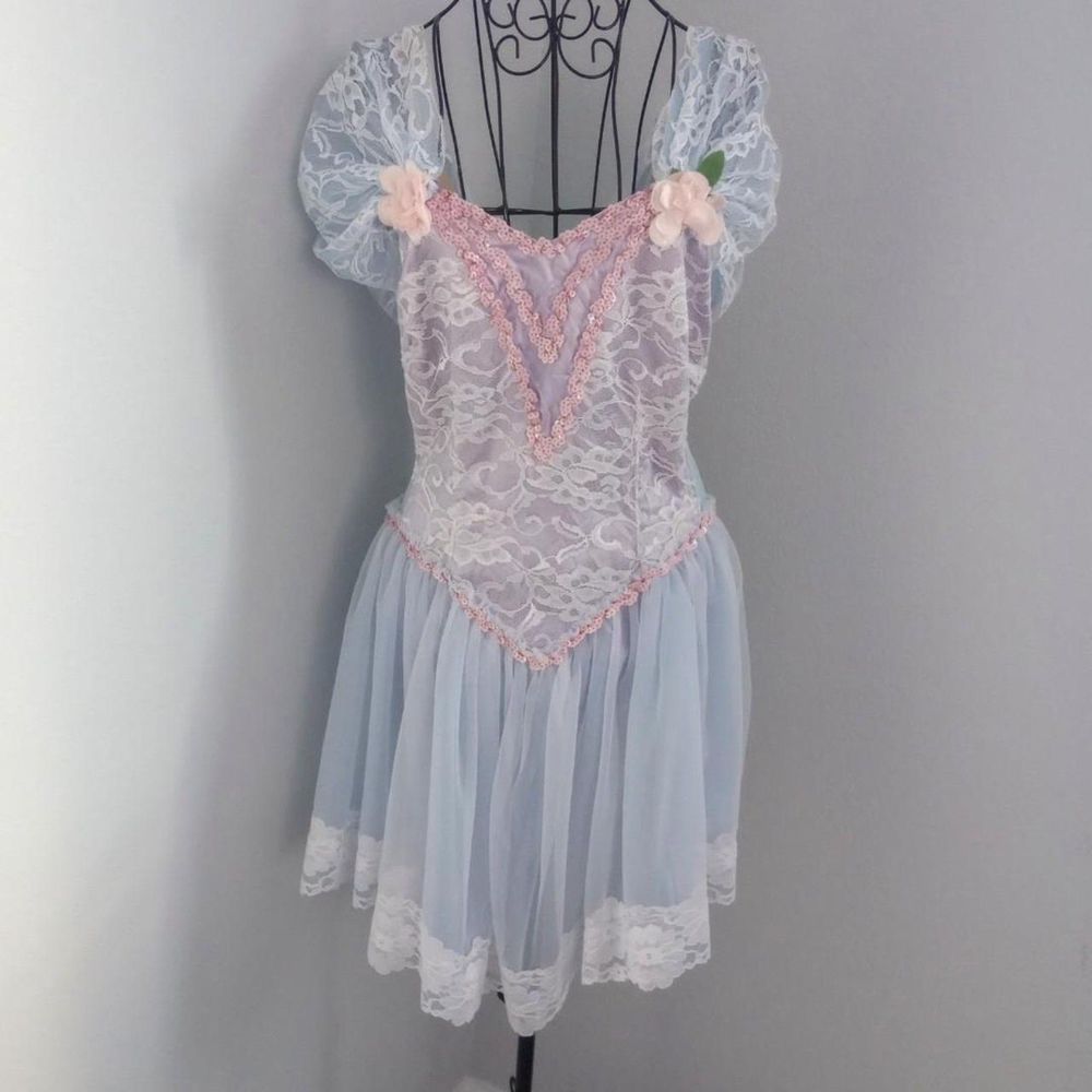 Vintage Barbie Swan Lake Coquette Dress - Picture 1 of 4